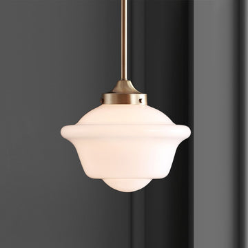 Kurtz School House Adjustable Drop Metal/Glass LED Pendant